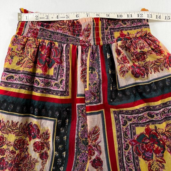 Free People Movement Sashay My Way Printed Pants Scarf Print Size Small - Picture 8 of 13